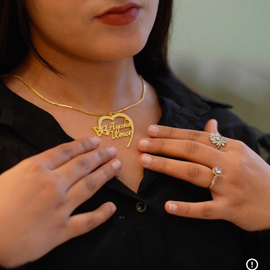 Butterfly Heart Shape Necklace